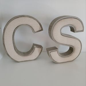 COPY - Farmhouse decorative letters C and S